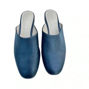 Clark’s Black Leather Slip On Mule•Size 7•Like New No Box•